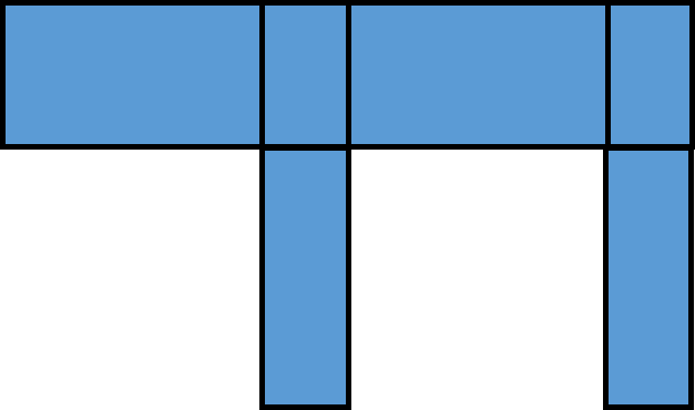 Hình nào dưới đây không phải hình khai triển của hình hộp chữ nhật? 	A.  	B.  	 	C.  	D.   (ảnh 5)