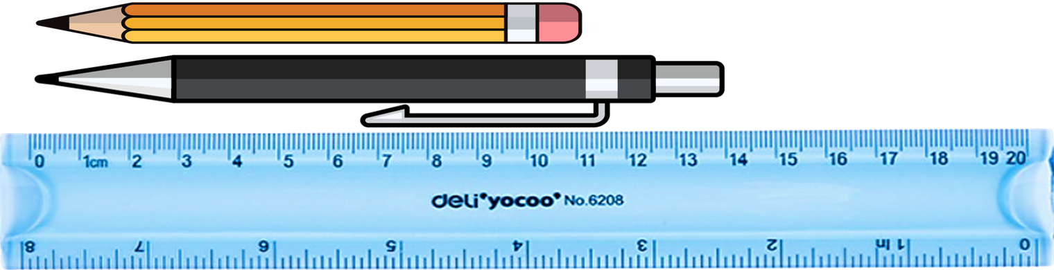 Bút bi dài hơn bút chì …… cm. Số thích hợp điền vào chỗ chấm là: (ảnh 1)