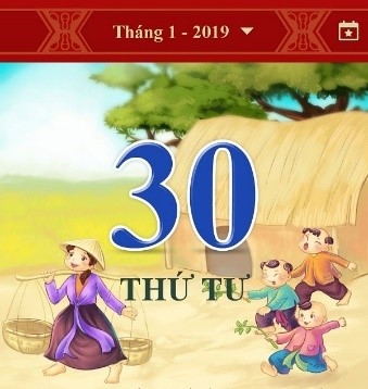 Tờ lịch bên là ngày:  	A. Ngày 2 tháng 1	 	B. Ngày 30 tháng 1	 	C. Ngày 1 tháng 3	 	D. Ngày 20 tháng 9 (ảnh 1)