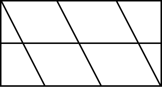 Hình vẽ bên có: … hình bình hành … hình thoi (ảnh 1)