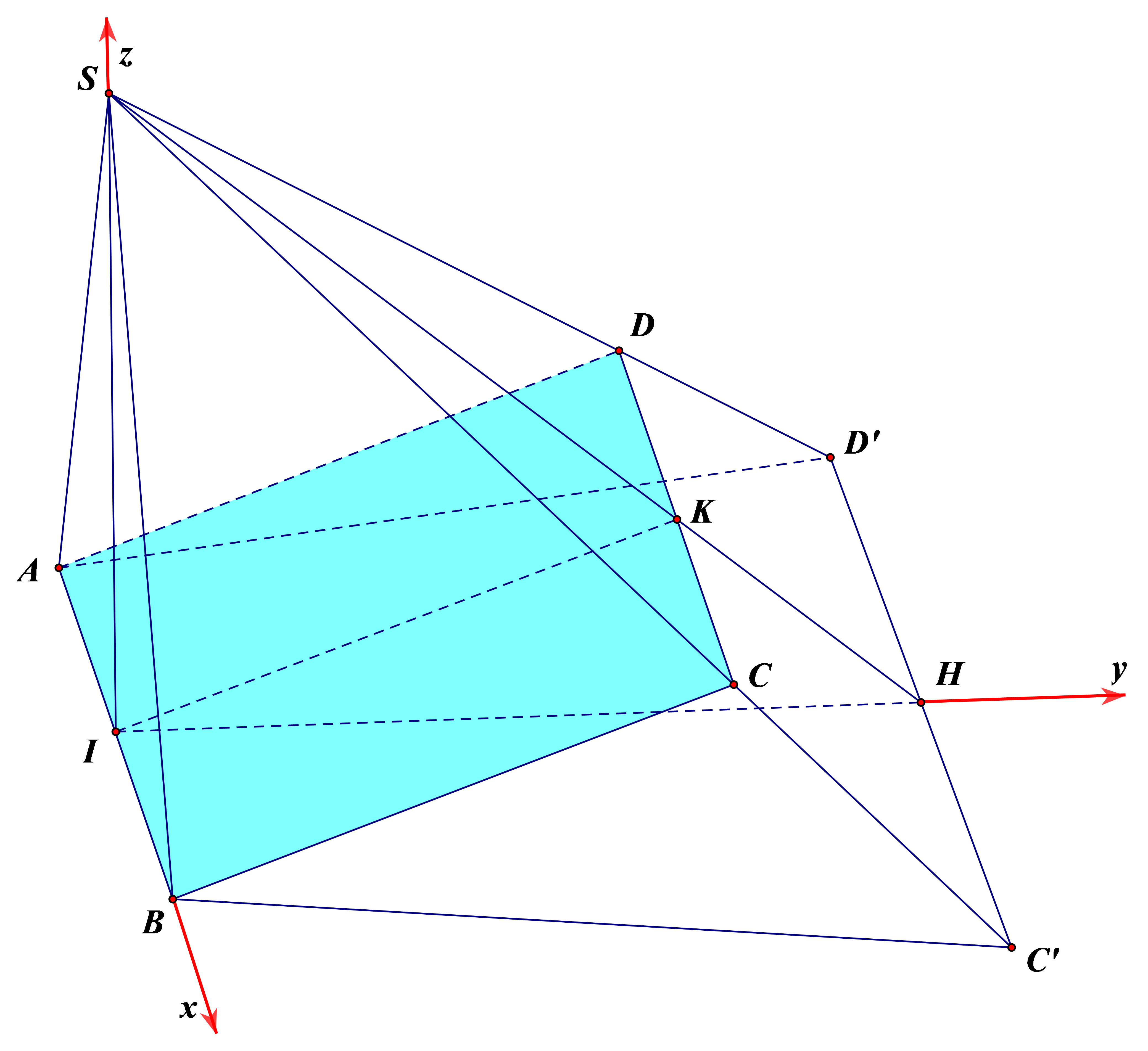 Vậy \(\max {S_{ABC'D'}} \approx 15,8\) \({m^2}\). (ảnh 2)