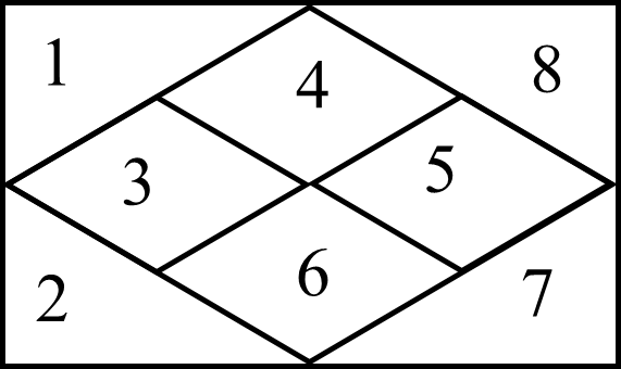 Hình vẽ bên có: …. hình thoi. Số thích hợp điền vào chỗ chấm là: 	A. 5	 	B. 4	 	C. 7	 	D. 8 (ảnh 2)