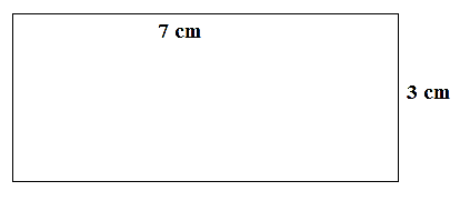 Điền vào chỗ trống:   • Chu vi của hình bên là: ……………………………………………………………. • Diện tích của hình bên là: …………………………………………………………. (ảnh 1)