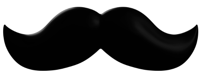 m_ _ _a_ he   mustache Trong hình là một bộ ria mép → Từ đầy đủ cần điền là “mustache”. (ảnh 1)