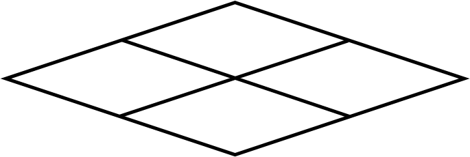 Hình vẽ bên có: … hình bình hành … hình thoi (ảnh 1)