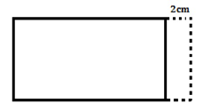 Một hình chữ nhật có chiều rộng bằng 1/3 chiều dài. Nếu tăng chiều dài thêm 2cm thì diện tích hình chữ nhật tăng thêm 16 cm2 . Tính diện tích hình chữ nhật đó. (ảnh 1)