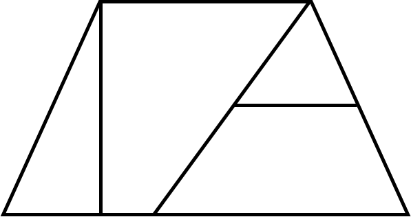Điền số thích hợp vào chỗ chấm Hình vẽ bên có: … hình tam giác … hình thang (ảnh 1)