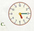 An về nhà ngay sau khi tan học. Thời gian đi từ trường về nhà là 15 phút. An về đến lúc 17 giờ. Đồng hồ nào dưới đây chỉ thời gian An tan học? (ảnh 3)