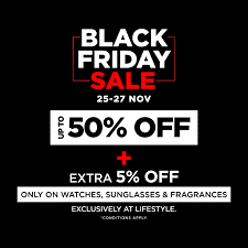 What is true about this sale notice? A. If you buy watches, you will get an extra 5% off. B. The sale is only on Friday. C. You can get the sale on 28 November. D. The sale lasts 4 days. (ảnh 1)