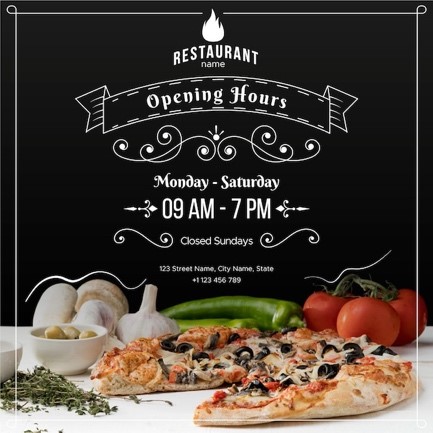 What is true about this advertisement? A. You can go to the restaurant on Sundays. B. The restaurant closes after 7 p.m. C. The restaurant serves from 9 p.m. to 7 a.m. D. The restaurant opens every day. (ảnh 1)