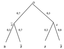 Bạn Hoa hằng ngày đi học bằng xe đạp hoặc xe buýt. Nếu hôm nay Hoa đi học bằng xe buýt thì xác suất để ngày hôm sau Hoa đi học bằng xe đạp là 0,3. (ảnh 1)
