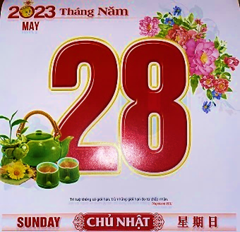 Quan sát tờ lịch rồi điền vào chỗ chấm     Thứ ……, ngày …… tháng …… (ảnh 3)