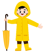 My brother brings a raincoat and an ______. (ảnh 1)