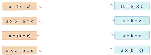 Với a = 10, b = 6, c = 2, nối hai biểu thức có giá trị bằng nhau. (ảnh 1)