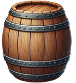 Một thùng gỗ ủ nước mắm có dạng khối tròn xoay như hình vẽ bên, gồm hai đáy là hai hình tròn bằng nhau có bán kính là 1,8 dm, khoảng cách giữa hai đáy là 8 dm.  (ảnh 1)