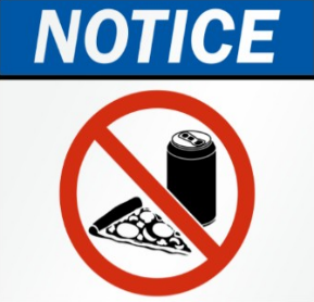 What does this sign mean?  	A. Food and drink are not permitted here  B. Parking area.  C. Don’t smoke here.      D. Exit this way. (ảnh 1)