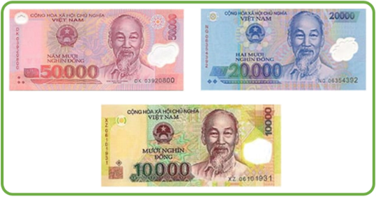 Số tiền thích hợp với hình vẽ bên là: A. 8 000 đồng B. 800 đồng C. 80 000 đồng D. 800 000 đồng (ảnh 1)