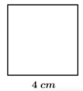 Tính diện tích hình vuông sau:   	A. 16 cm2	B. 4 cm2	C. 8 cm2	D. 10 cm2 (ảnh 1)