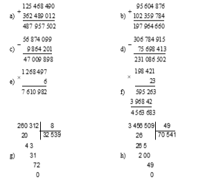 Đặt tính rồi tính  a) 125 468 490 + 362 489 012                   (ảnh 1)