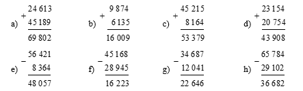 Đặt tính rồi tính  a) 24 613 + 45 189   (ảnh 1)