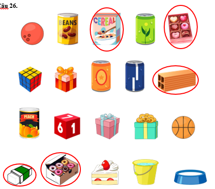 Khoanh tròn vào đồ vật có dạng khối hộp chữ nhật (ảnh 2)