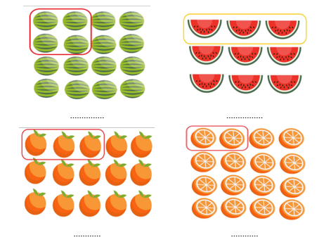 Điền c&aacute;c số th&iacute;ch hợp biểu diễn số phần được khoanh: (ảnh 1)