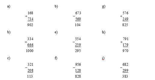 Đặt t&iacute;nh rồi t&iacute;nh  a) 168 + 734 (ảnh 1)