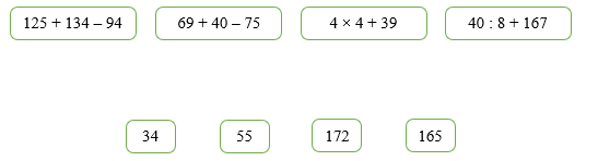 Nối biểu thức với giá trị tương ứng (ảnh 1)