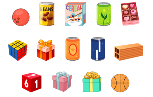 Khoanh vào đồ vật có dạng khối lập phương (ảnh 1)