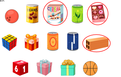 Khoanh vào đồ vật có dạng khối hộp chữ nhật (ảnh 2)