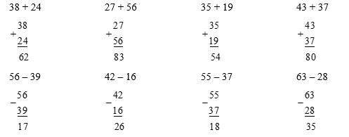 Đặt tính rồi tính:  38 + 24 (ảnh 1)