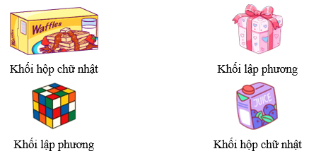 Điền tên khối thích hợp ứng với mỗi đồ vật. (ảnh 2)