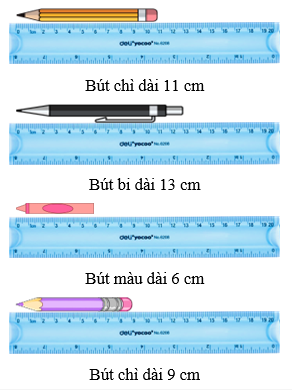 Điền số thích hợp vào chỗ chấm Bút chì dài …… cm (ảnh 2)