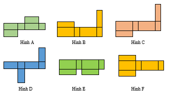 Hình nào dưới đây là hình khai triển của hình hộp chữ nhật? (ảnh 1)