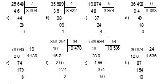 Đặt tính rồi tính  a) 25 648 : 7              b) 35 689 : 4  (ảnh 1)