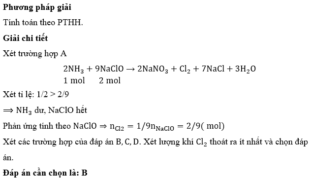 Việc sản xuất một loại nhựa nhất định đ&ograve;i hỏi phải c&oacute; hỗn hợp thuốc tẩy v&agrave; ammonia. Tuy nhi&ecirc;n, sự c&oacute; mặt của chlorine kh&iacute; rất kh&ocirc;ng mong muốn. Dựa v&agrave;o kết quả của th&iacute; nghiệm 1,2 v&agrave; 3 , (ảnh 2)