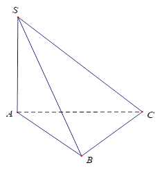 Cho hình chóp S.ABC có SA vuông góc (ABC); tam giác ABC đều cạnh a và SA = a (tham khảo hình vẽ bên). Tìm góc giữa đường thẳng SC và mặt phẳng (ABC) (ảnh 1)