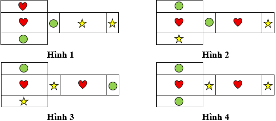 Một hình hộp chữ nhật có các mặt đối diện cùng hình với nhau. Hình nào dưới đây là hình khai triển của hình hộp chữ nhật đó? (ảnh 1)