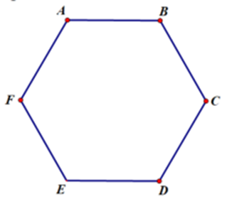 Tổng số đường chéo của hình lục giác ABCDEF là (ảnh 1)