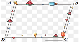 Bạn Hoa làm một khung ảnh có dạng hình bình hành ABCD với AD = 10 cm và AB = 15 cm. Độ dài viền khung ảnh bạn Hoa đã làm là (ảnh 1)