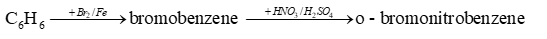 Benzene → A → o-bromo-nitrobenzene. Công thức của A là (ảnh 1)