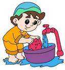 A man is washing clothes stock vector. Illustration of dirty - 185080321