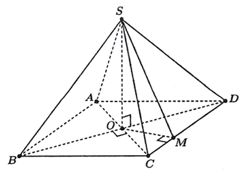 Cho hình chóp S.ABCD, đáy ABCD là hình thoi tâm O cạnh a, góc ABC = 60 độ. Tam giác SAC đều, tam giác SBD cân tại S. Khi đó: (ảnh 1)