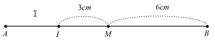 Tính độ dài đoạn thẳng AB biết M là trung điểm của đoạn thẳng AB và BM = 6cm Trên đoạn thẳng MA xác định I sao cho MI = 3cm.Hỏi điểm I có là trung điểm của đoạn thẳng MA không? Vì sao? (ảnh 1)