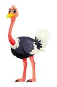 Cute ostrich cartoon illustration isolated on white background 22684515 Vector Art at Vecteezy