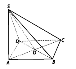Cho hình chóp S.ABCD có đáy ABCD là hình vuông cạnh bằng a, (ảnh 1)