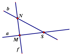 Cho hình vẽ, những điểm thuộc đường thẳng \[b\] là: (ảnh 1)