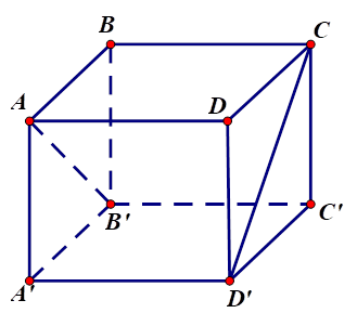 Cho hình lập phương ABCD.A'B'C'D' cạnh a. Tính khoảng cách giữa hai đường thẳng AB' và CD' (ảnh 1)