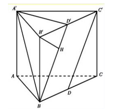Cho lăng trụ đứng \(ABC \cdot A'B'C'\) có đáy ABC là tam giác đều cạnh \(a\). (ảnh 1)