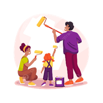 Hình ảnh Sơn Tường Trong Nhà Bị Cô Lập Phim Hoạt Hình Minh Họa Các Vector PNG , Xinh đẹp, Bọn Trẻ, đứa Trẻ PNG và Vector với nền trong suốt để